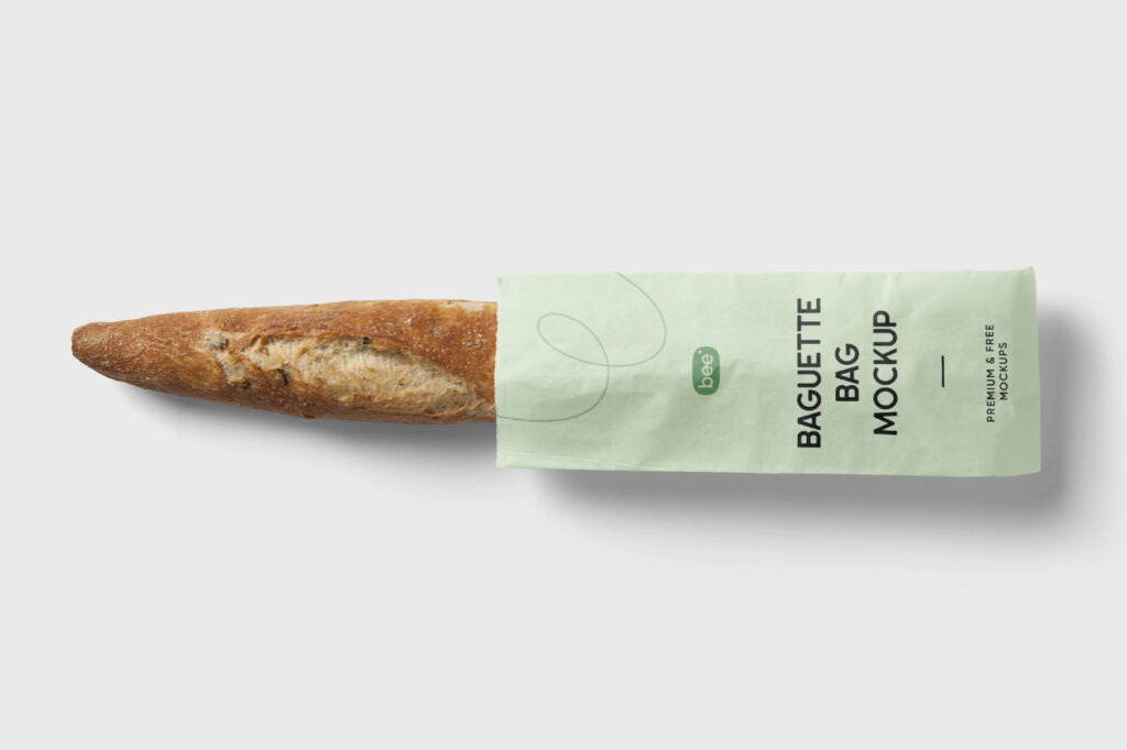 Free Baguette Bag Mockup