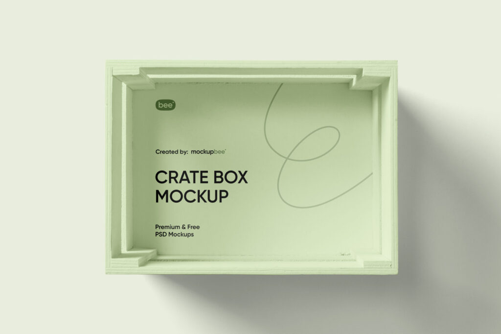 Free Crate Box Mockup