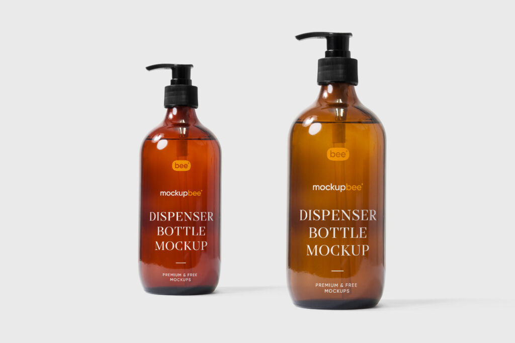 Free Dispenser Bottle Mockup