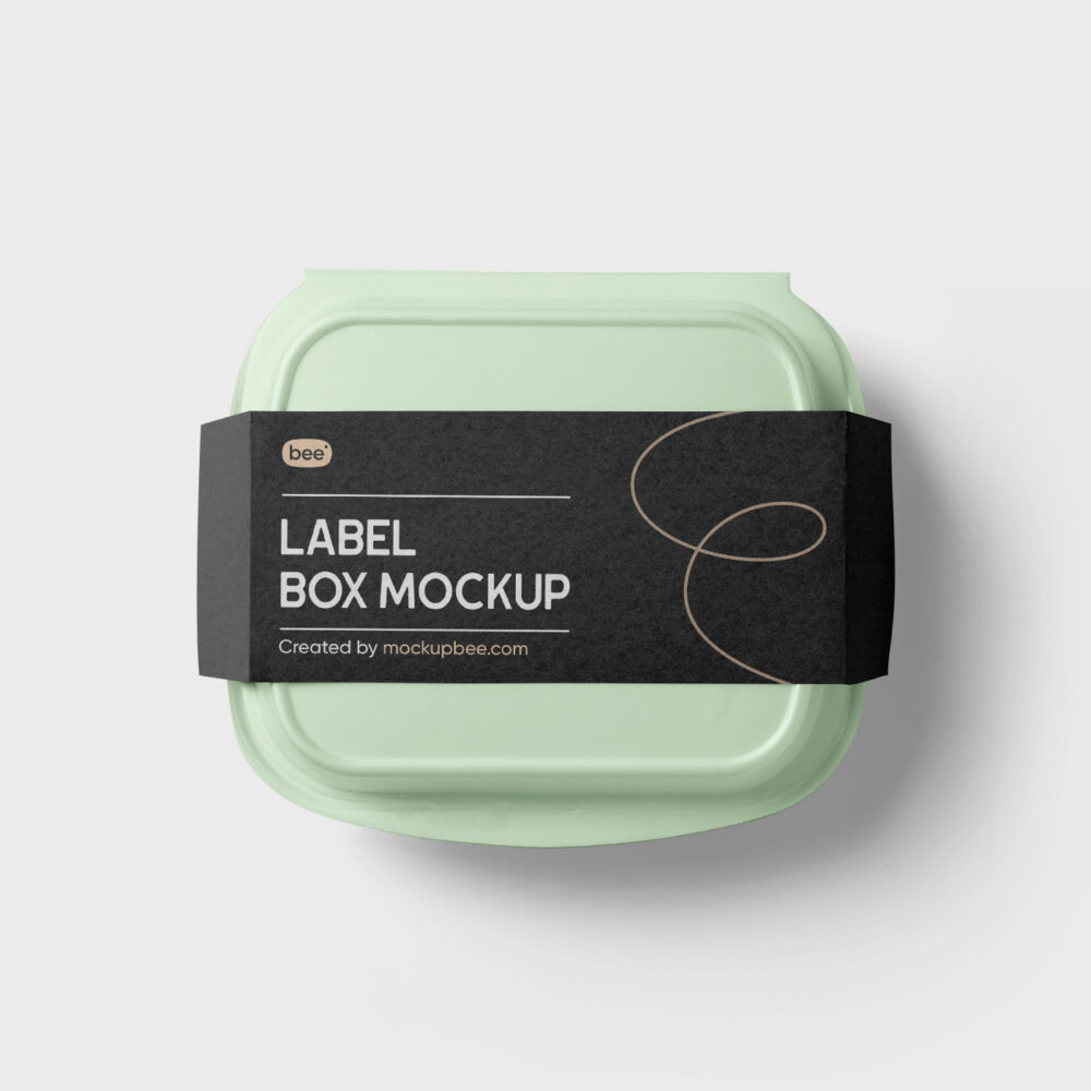Free Label Box Mockup - mockupbee