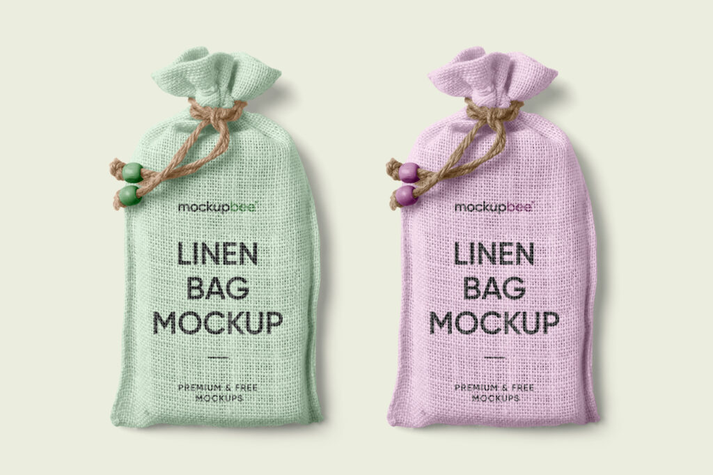 Free Linen Bag Mockup - mockupbee