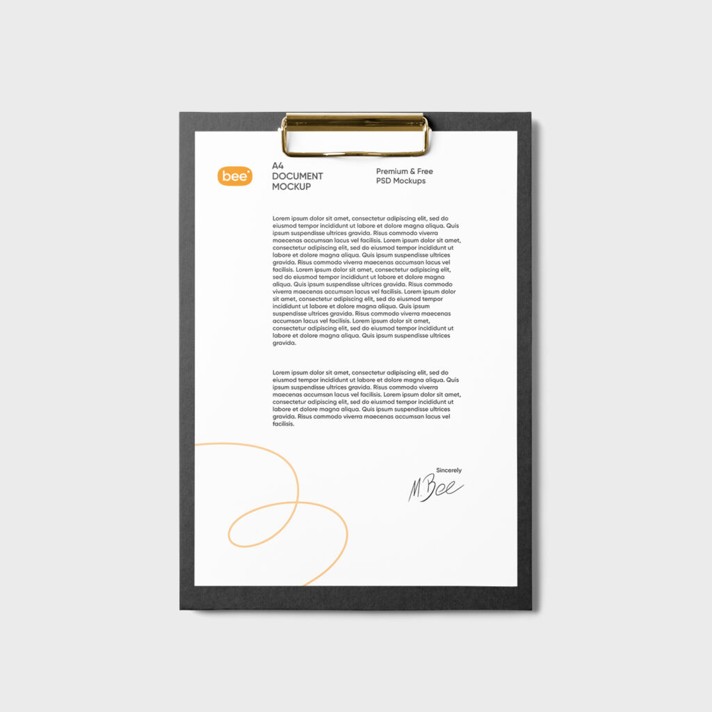 Free Paper Board Mockup