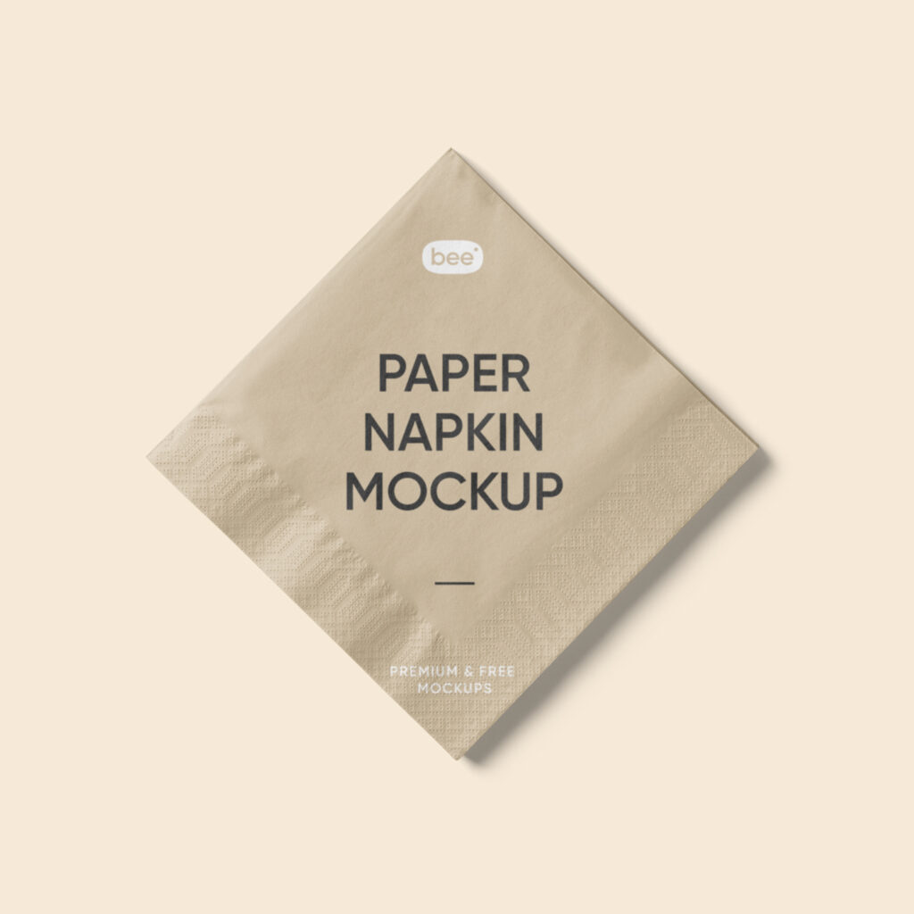 Free Square Napkin Mockup