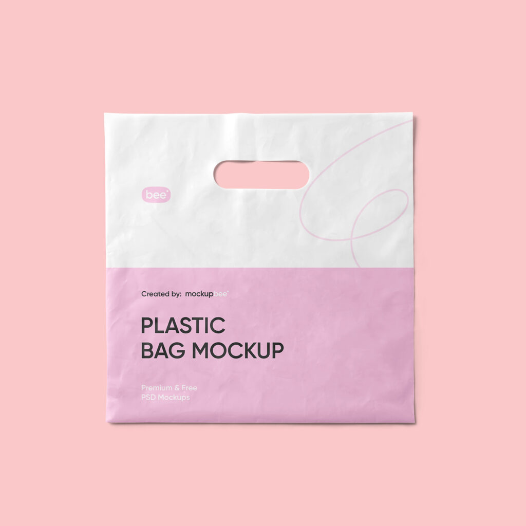 Free Square Plastic Bag Mockup