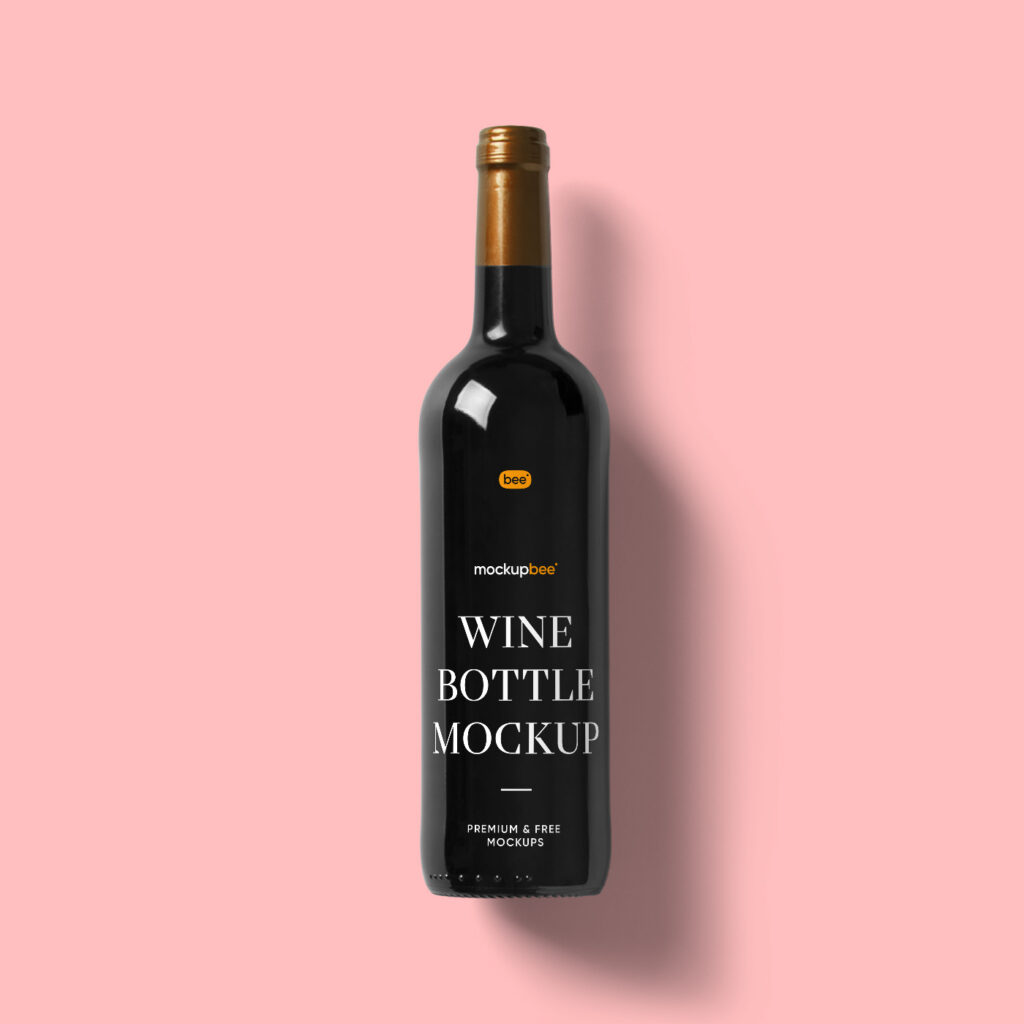 Free Wine Bottle Mockup