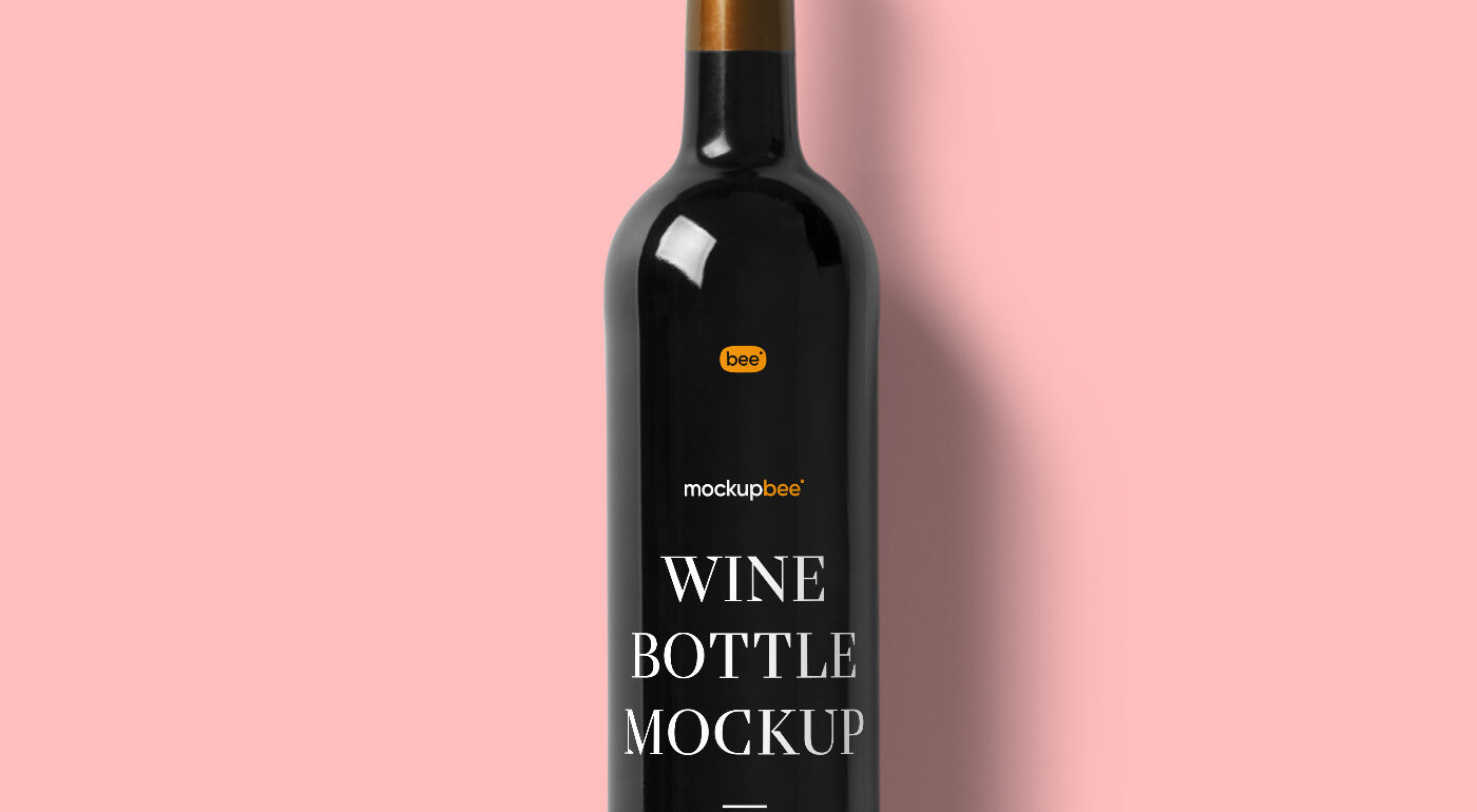 Free Wine Bottle Mockup