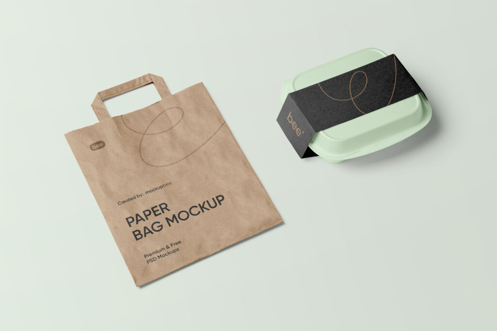 Free Box and Paper Bag Mockup
