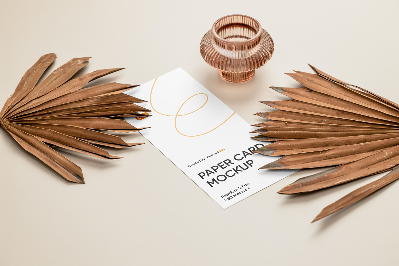 Free Perspective Paper Card Mockup