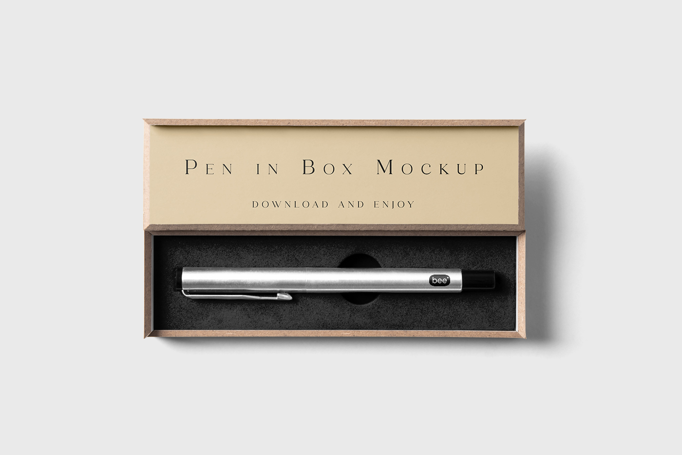 Free Pen In Box Mockup Mockupbee