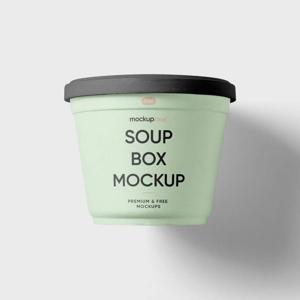Free Soup Box Mockup