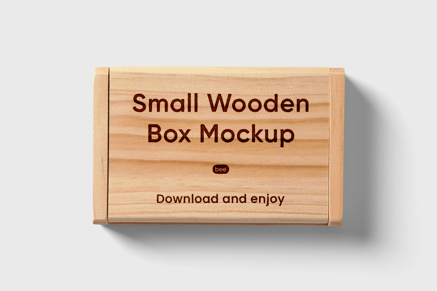 Free Small Wooden Box Mockup - mockupbee