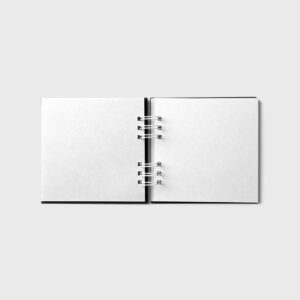 Square Open Note Free Square Open Notebook Mockup - mockupbee