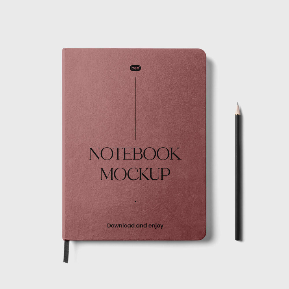 Free A4 Notebook Mockup - mockupbee