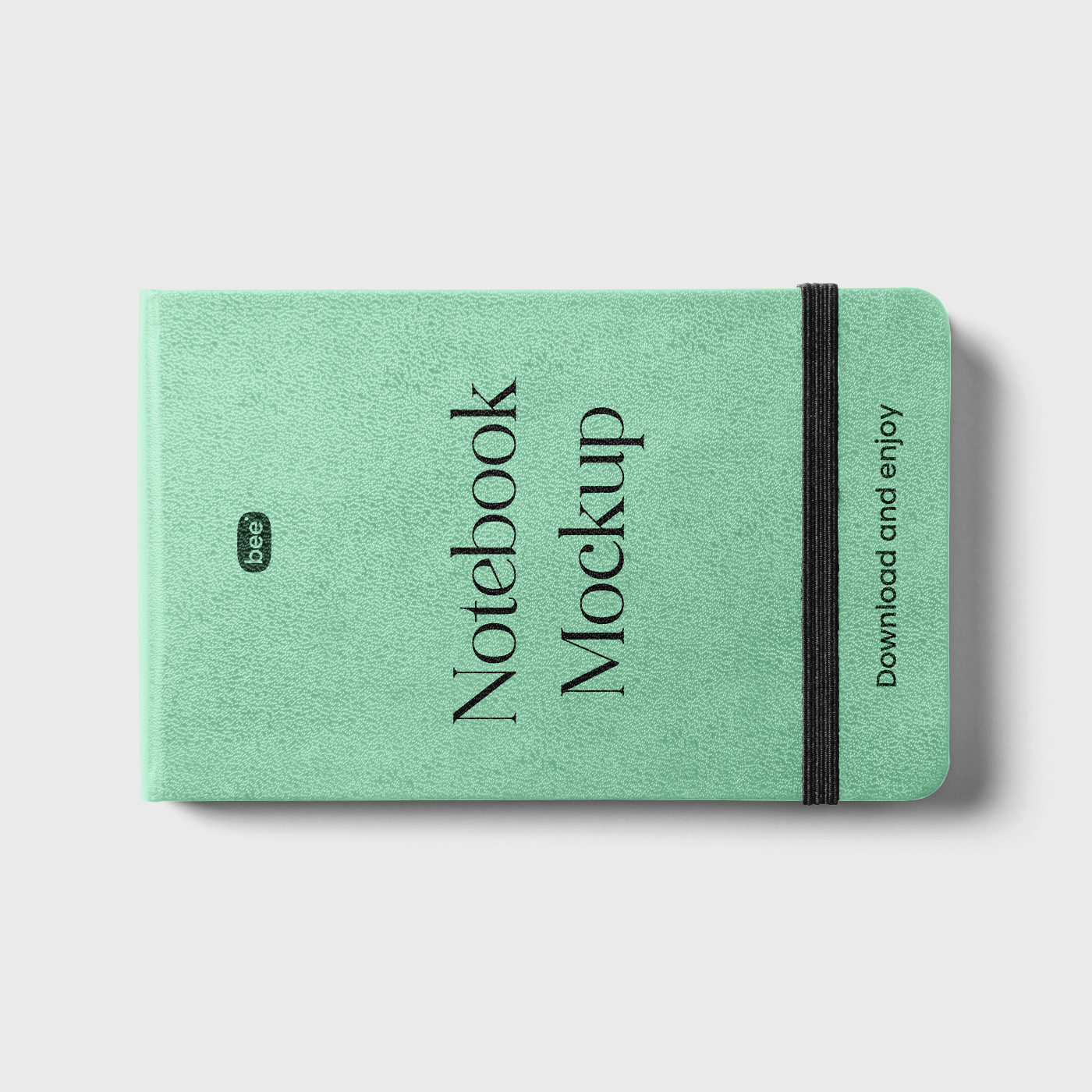 Free Notebook with Rubber Mockup