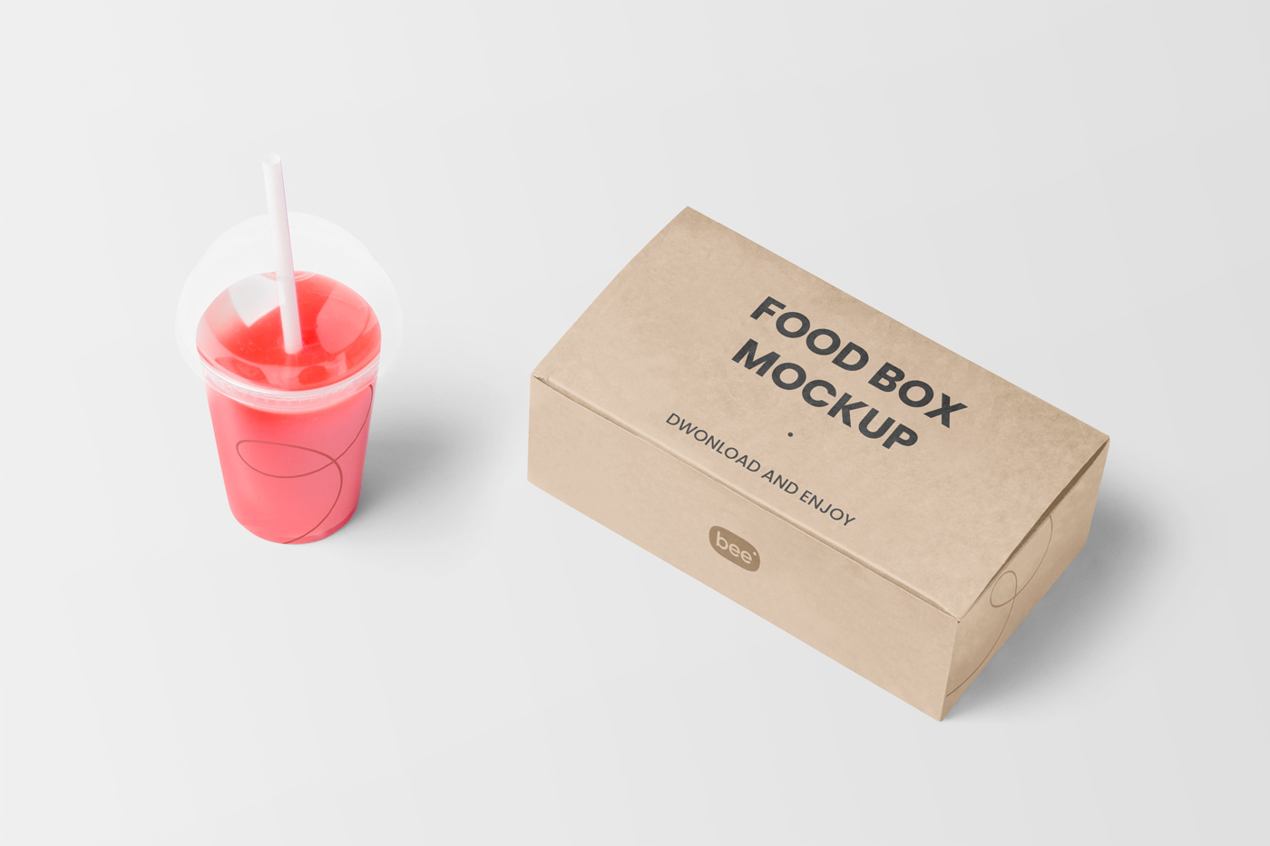 Free Food Box Mockup