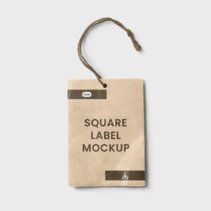 Free Creased Label Mockup - mockupbee