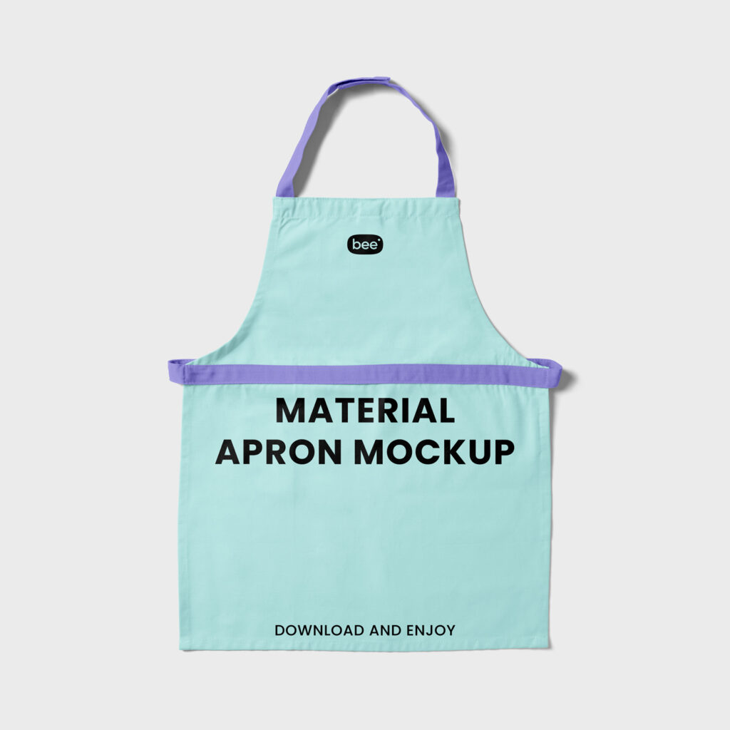 Free Material Apron Mockup