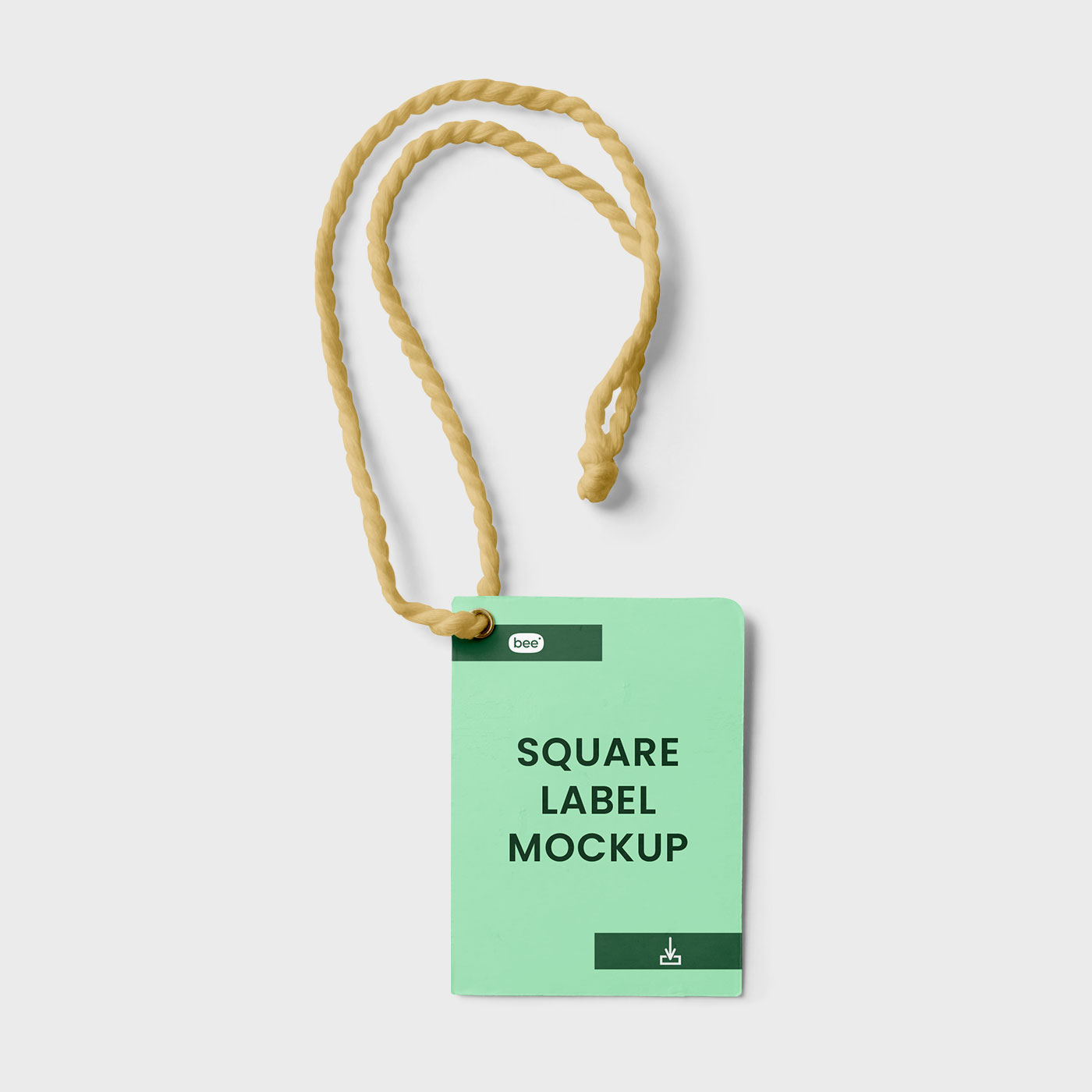 Free Square Label Mockup - mockupbee