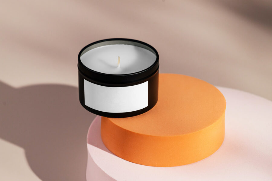 Free Narrow Candle Mockup mockupbee Free Narrow Candle Mockup mockupbee