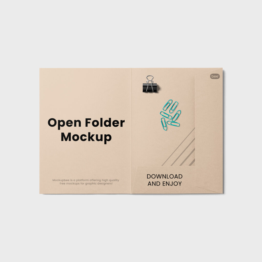 Free Open Folder Mockup