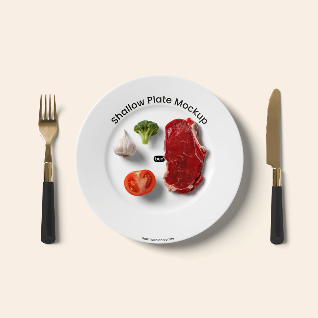 Free Shallow Plate Mockup