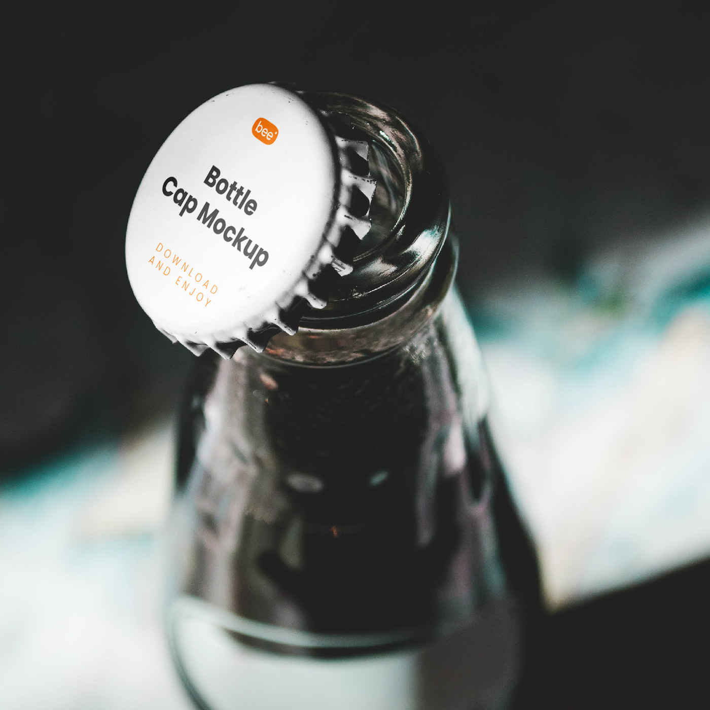 Free Glass Bottle Cap Mockup Mockupbee