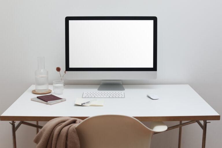 Free iMac Screen Front View Mockup - mockupbee