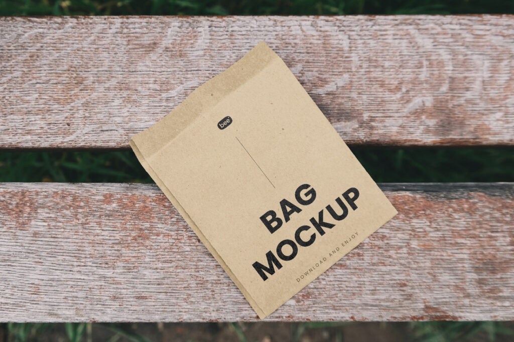 Free Paper Food Bag Mockup