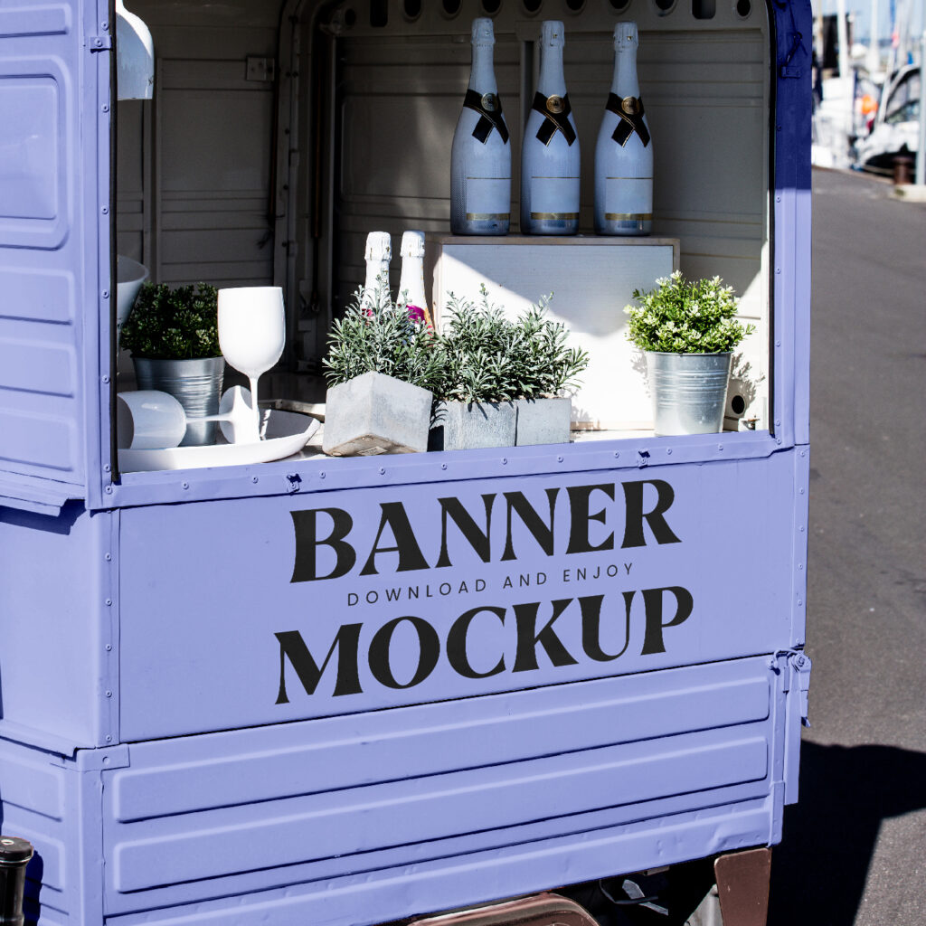 Free Small Trailer Mockup
