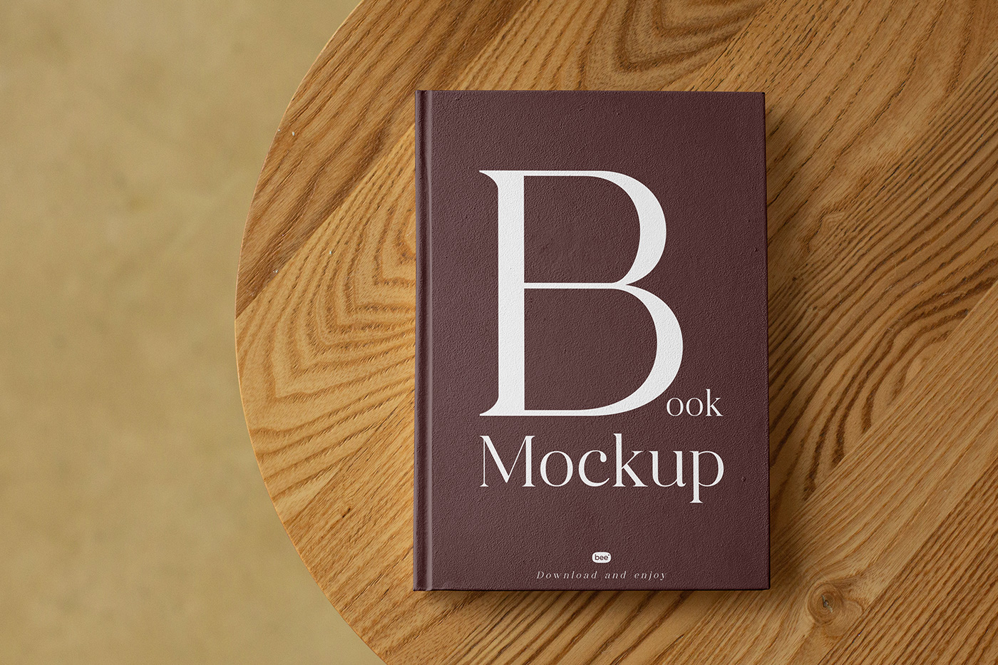 Free Book Cover on Table Mockup 1 Free Book Cover on Table Mockup
