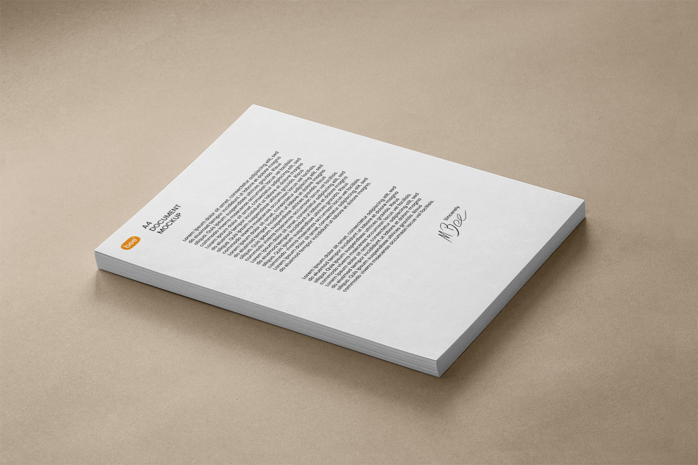 Free Lying Letterhead Stack Mockup Mockupbee