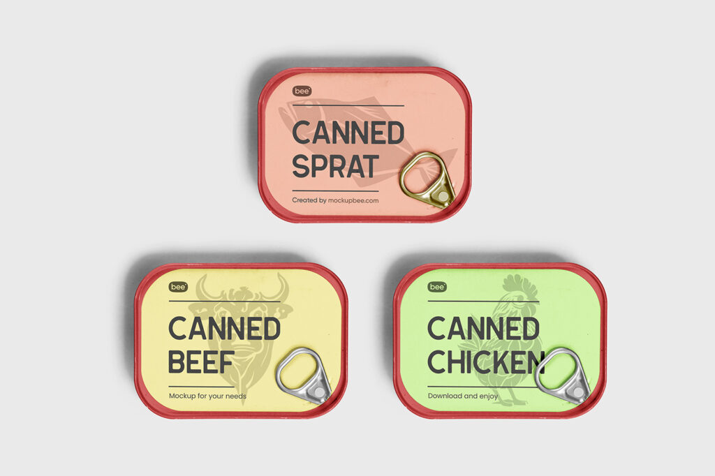 Free Canned Food Mockup