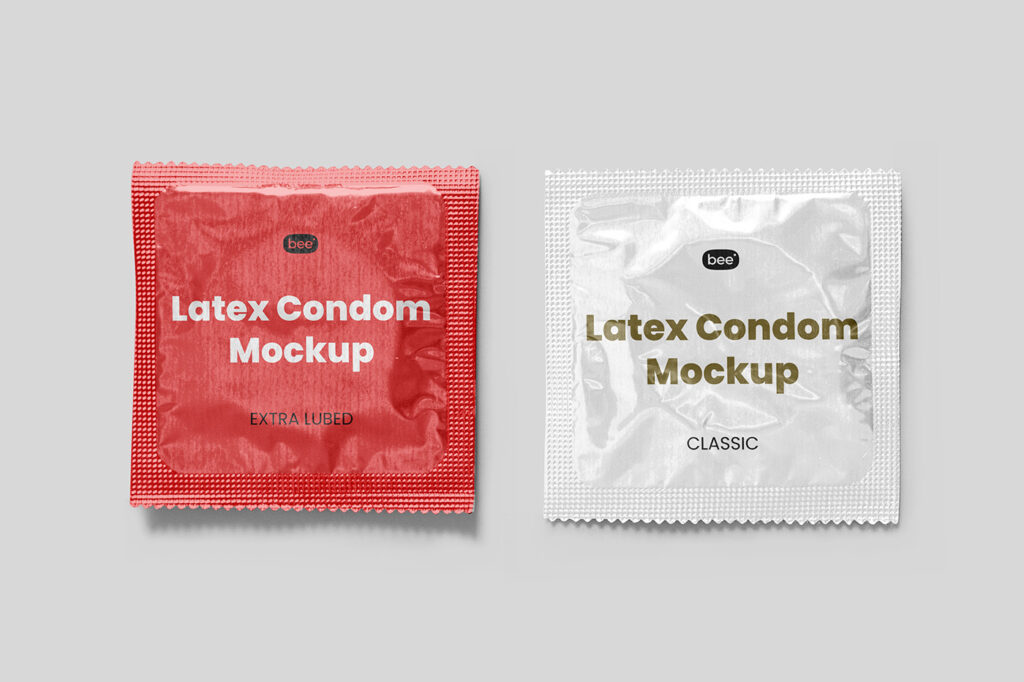 Free Lying Condom Mockups