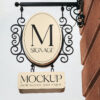 Free Rounded Signage Mockup - mockupbee