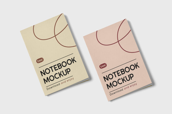Free Notebook Mockups - mockupbee