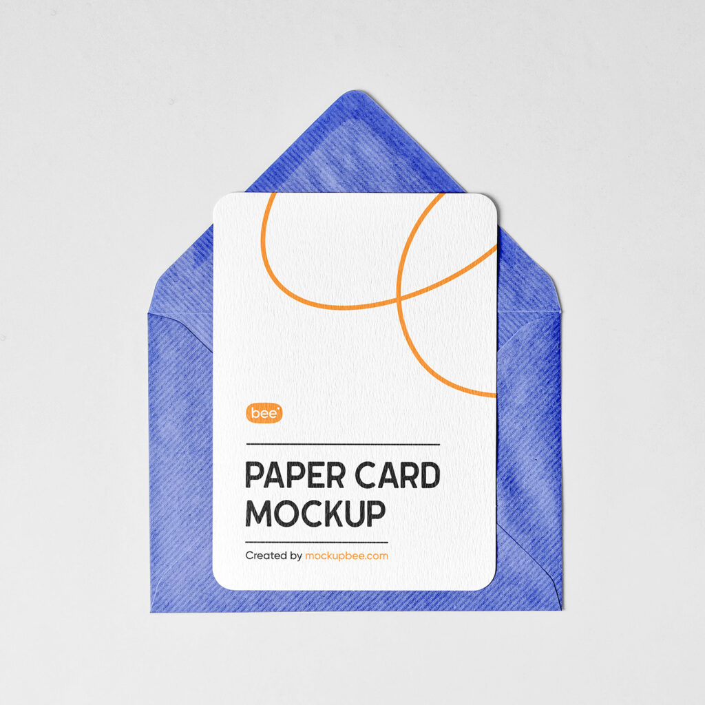 Free Card with Rounded Corners Mockup
