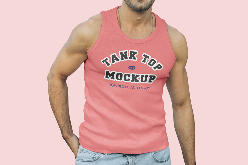 Free Men Tank Top Mockup