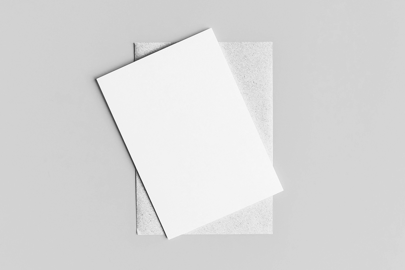 Free Paper Card with Envelope Mockup
