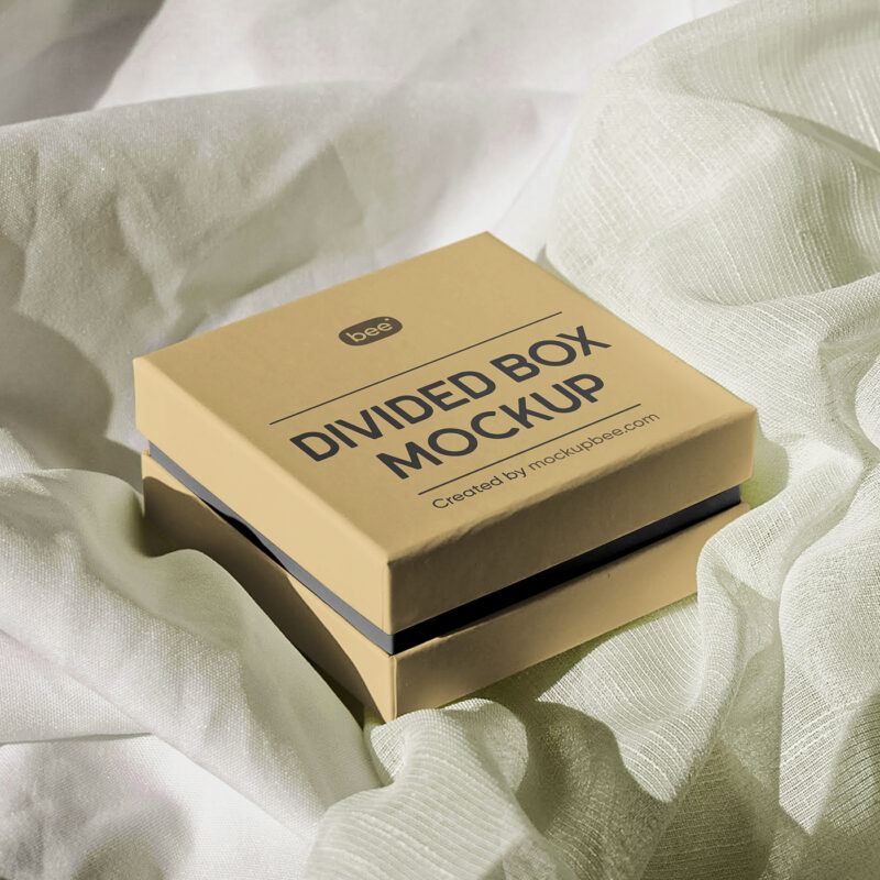 Free Perspective Divided Box Mockup - mockupbee