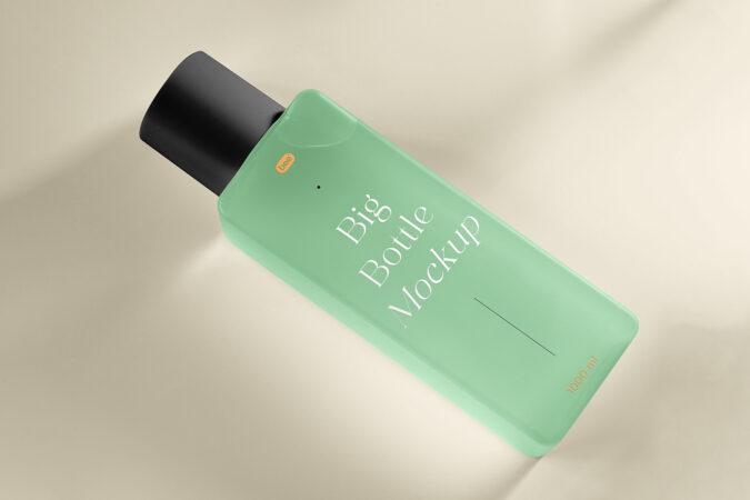 Free Rectangle Bottle Packaging Mockup - mockupbee