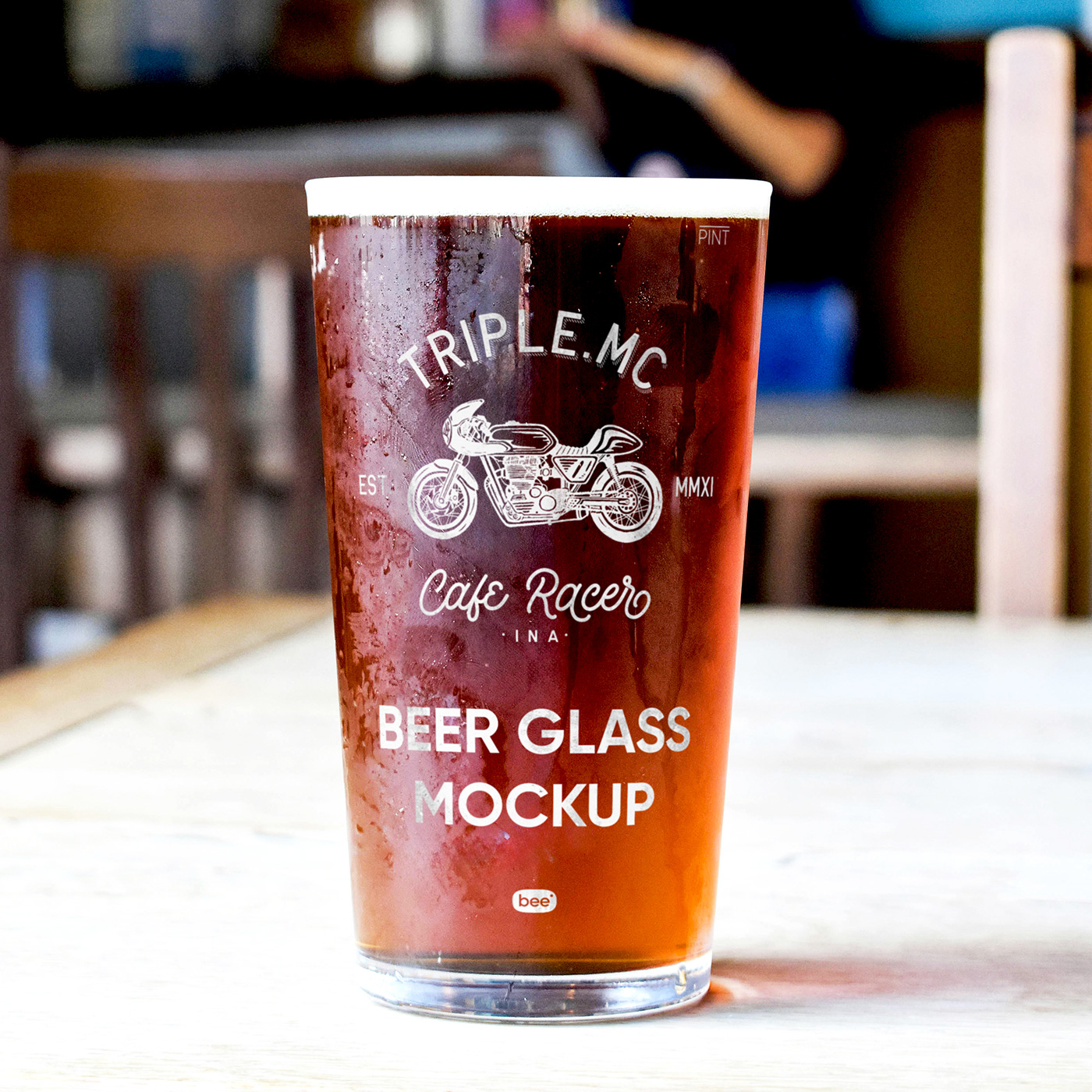 Free Pint of Beer Mockup