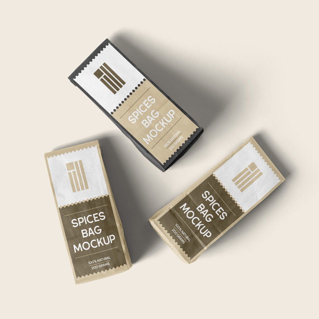 Free Lying Eco Paper Bag Mockups