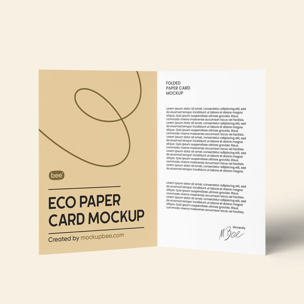 Free Open Folded Brochure Mockup