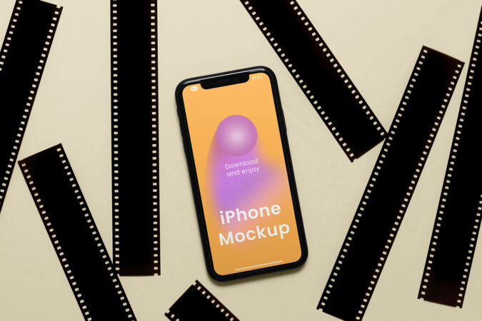 Free iPhone Screen Scene Mockup - mockupbee