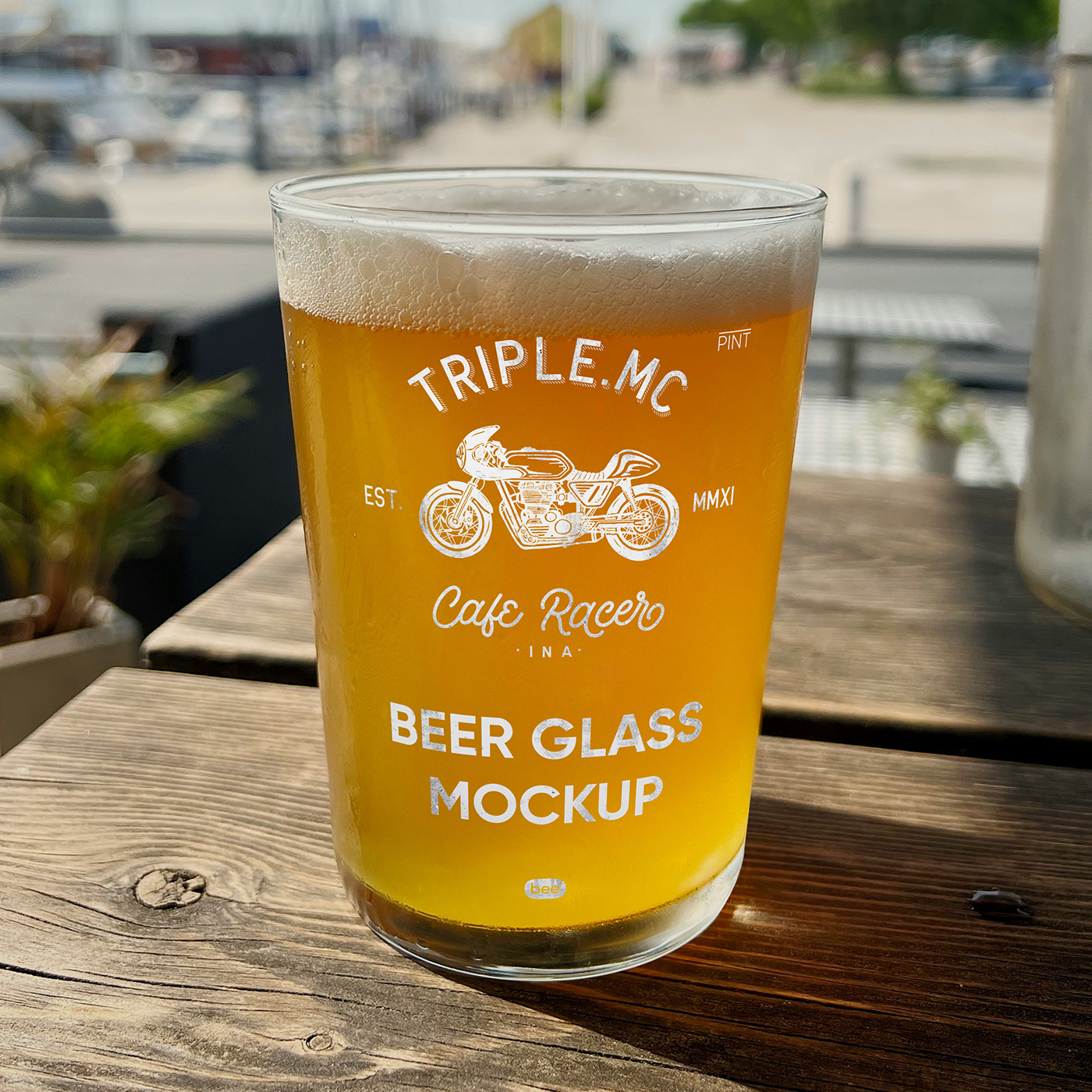 Free Beer Glass Mockup