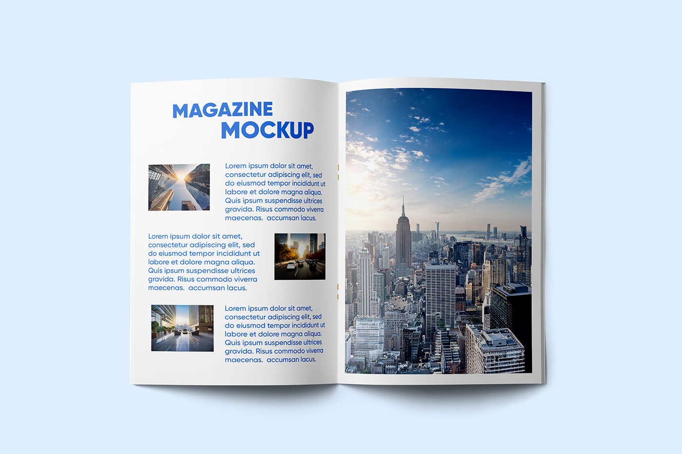 Free Open A4 Magazine Mockup - mockupbee