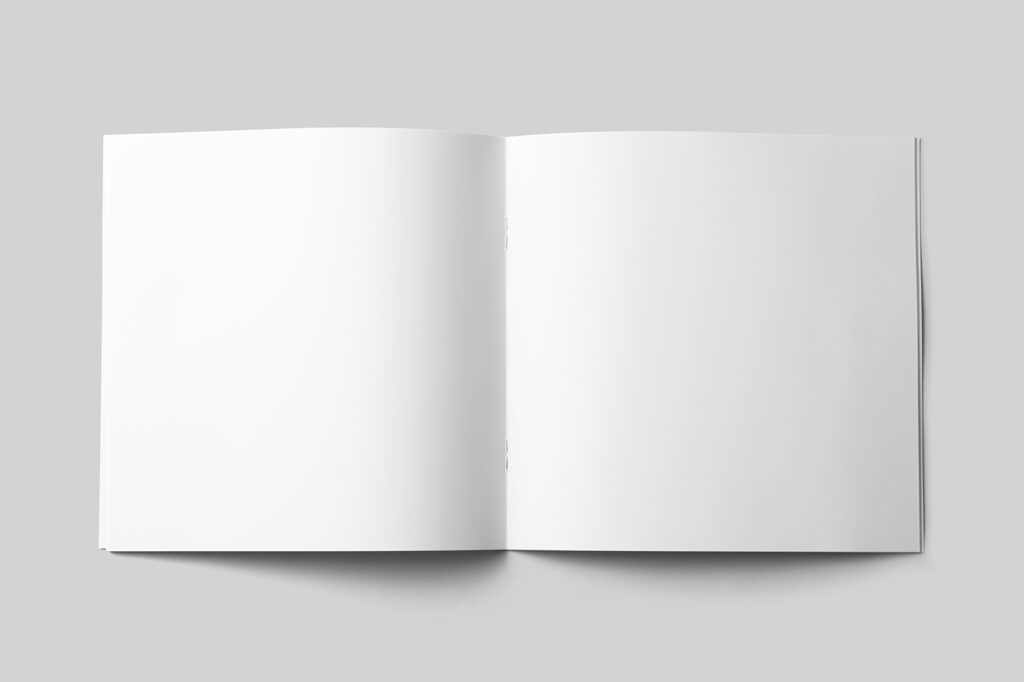 Free Open Square Magazine Mockup - mockupbee