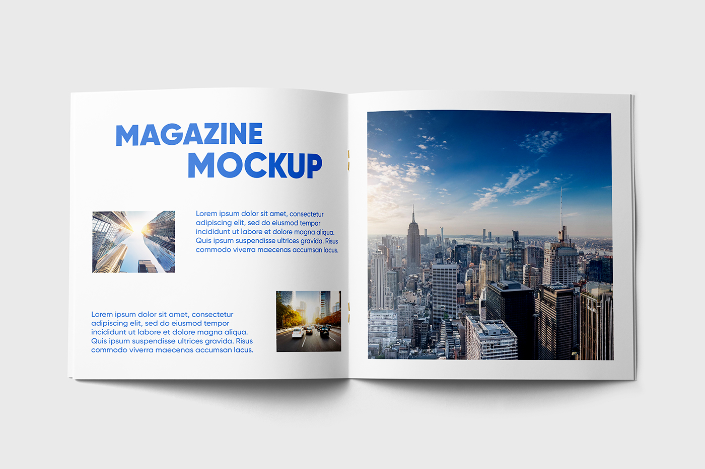 Free Open Square Magazine Mockup - mockupbee