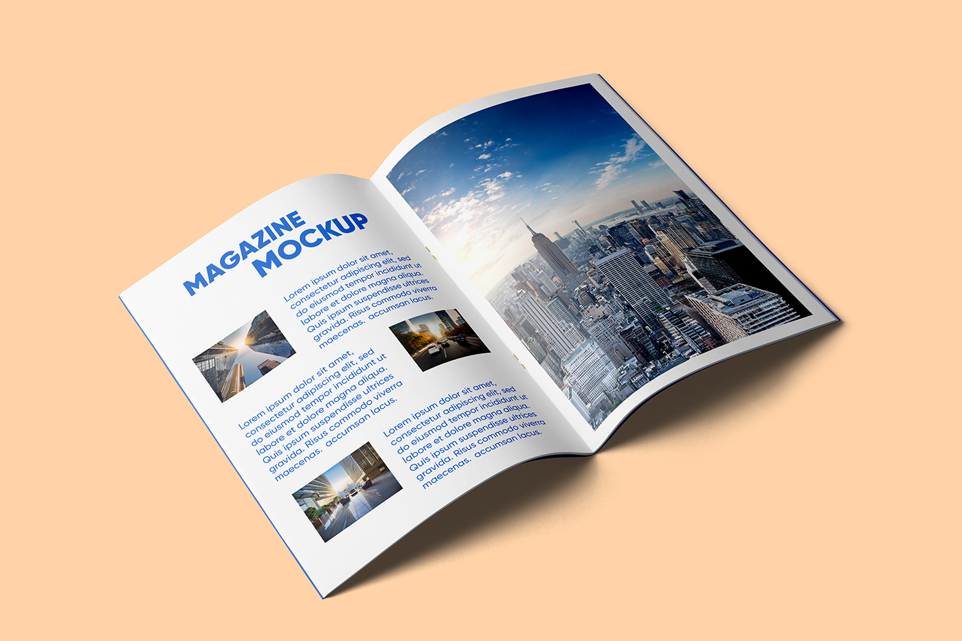 Free Perspective A4 Magazine Mockup - mockupbee