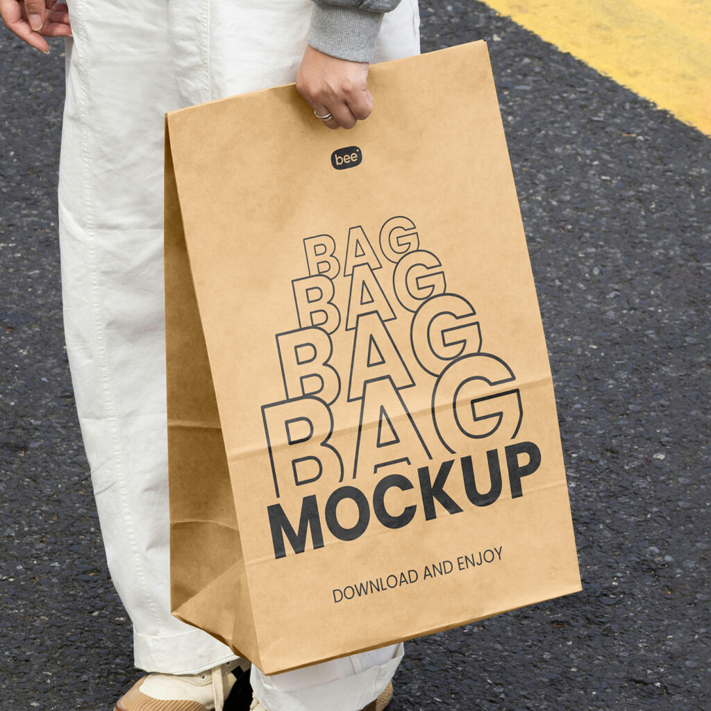 Free Big Bag Packaging Mockup